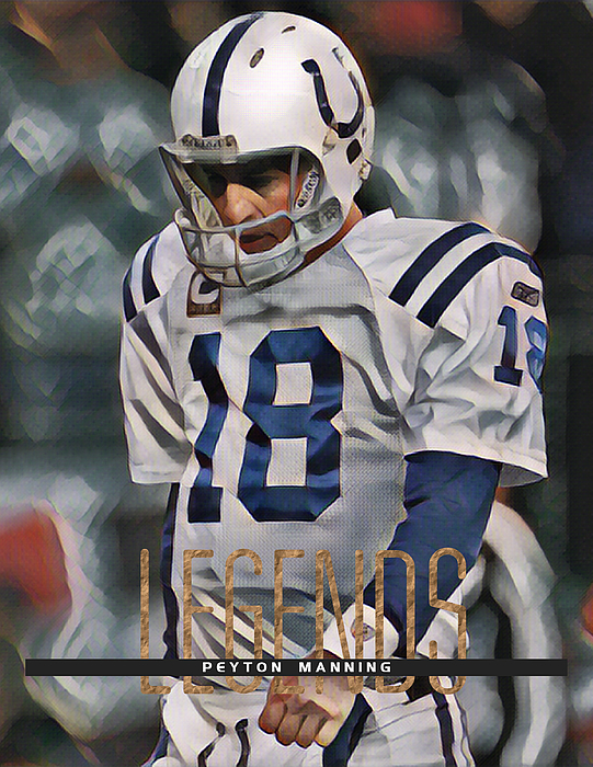 Peyton Manning Indianapolis Colts Jersey Art Jigsaw Puzzle by Joe