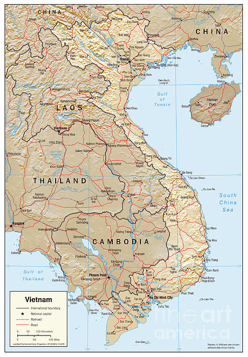 Physiographic Map Of Vietnam, 2001 Jigsaw Puzzle by Granger - Granger ...