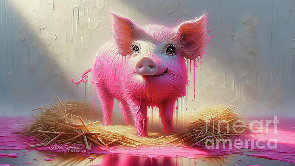 Robin Amaral - Piglet Spills Pink Paint