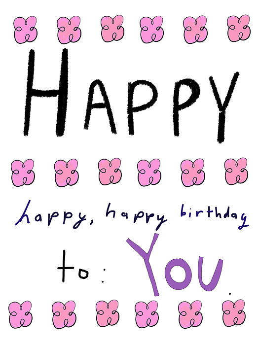 Happy Birthday Flowers Greeting Card by Ashley Rice