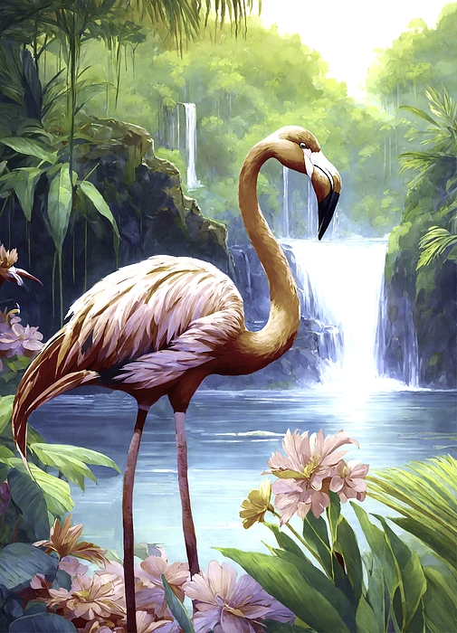 Ruth Digital  vision - Pink flamingo in a body of water