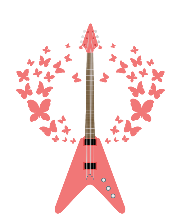 Pink flying deals v guitar