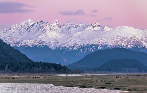 Joan Carroll - Pink Sky Sunset Haines Alaska