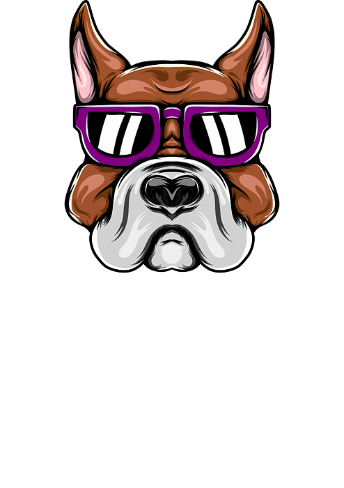 Colorful Pitbull Wearing Sunglasses Dog Lover V-Neck T-Shirt