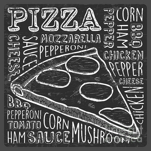 pizza word art