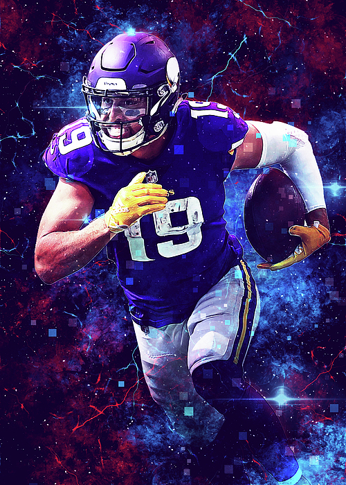 Adam Thielen Black & White Canvas Art – My Idea Sports Canvas