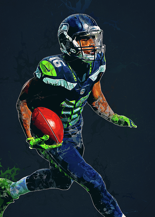 Ball NFL Tyler Lockett Tylerlockett Tyler Lockett Tylerderonlockett Tyler  Deron Lockett American Fo by Wrenn Huber