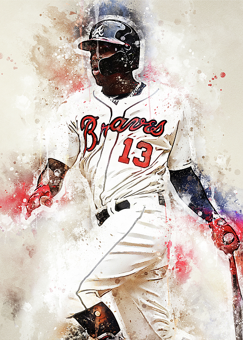 Player Baseball Ronaldacunajr Ronaldacunajr Ronald Acuna Jr Atlanta Braves  Atlantabraves Ronald Jose Digital Art by Wrenn Huber - Fine Art America