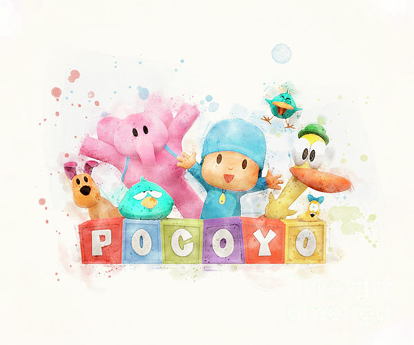 Drawings To Paint & Colour Pocoyo - Print Design 016