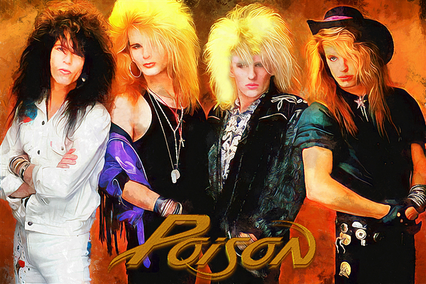 Poison Rock Band Art Look But You Can't Touch Yoga Mat by The Rocker Chic -  Pixels
