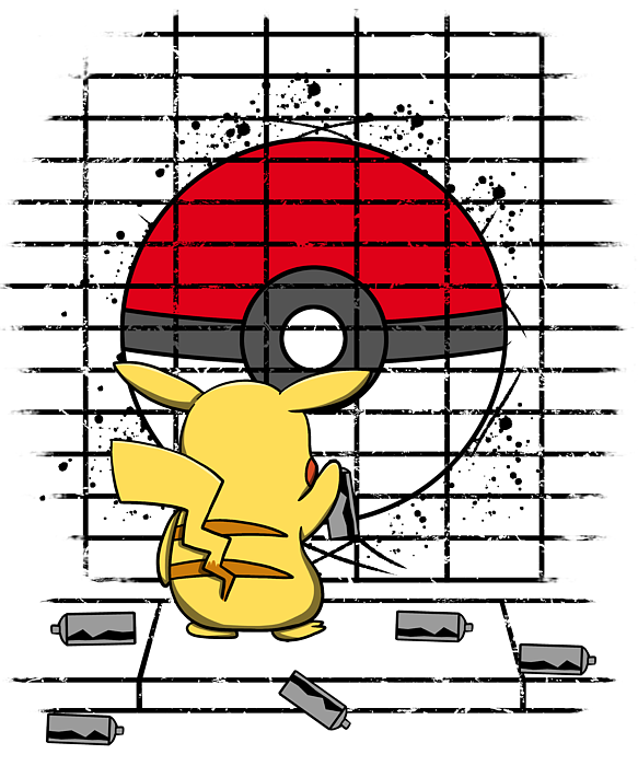Pokeball Graffiti - Pokemon Pikachu Ornament by Nguyen James - Pixels