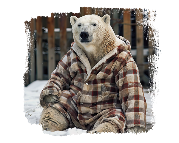 Fluffy polar bear pyjamas sale