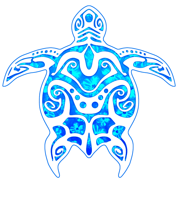 hawaiian turtle tribal drawing