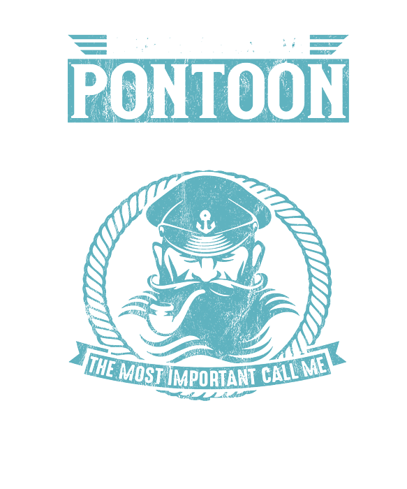 Pontoon Captain Papa T-Shirt by Noirty Designs - Pixels Merch