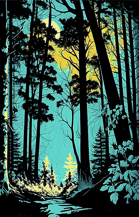 Trees and forest. stickers Poster by FromNature