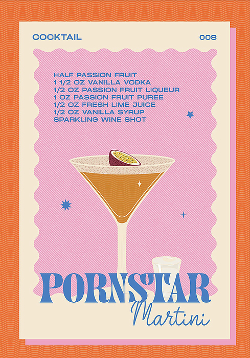 Pornstar Martini Cocktail 008 Face Mask by Sidney Saye Pixels 