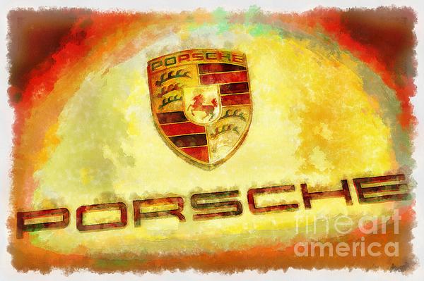 High Res Porsche Emblem Isolated Kids T-Shirt by Stefano Senise - Pixels