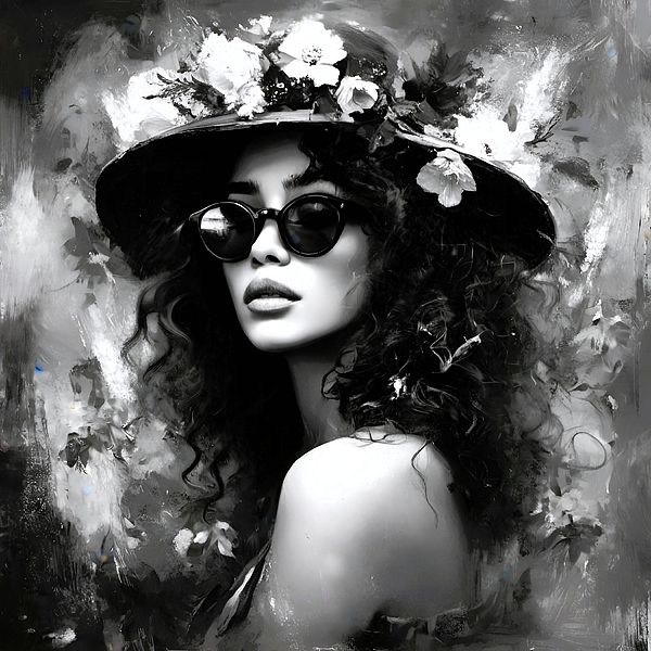 K S - Portrait of a Lady, Hats and Sunglasses