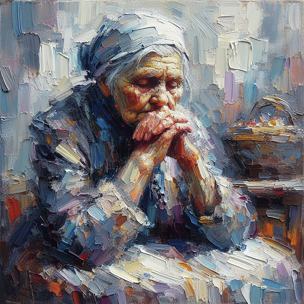 Dean Wittle - Portrait of a Lonely Old Woman - DWP1701482