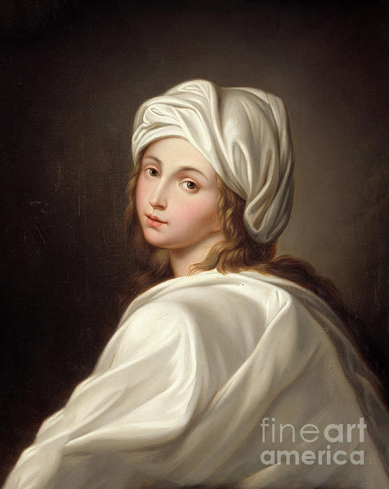 Portrait of Beatrice Cenci Guido Reni Greeting Card by Sad Hill