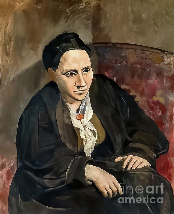 Portrait of Gertrude Stein by Pablo Picasso 1906 Sticker by Pablo Picasso -  Pixels Merch
