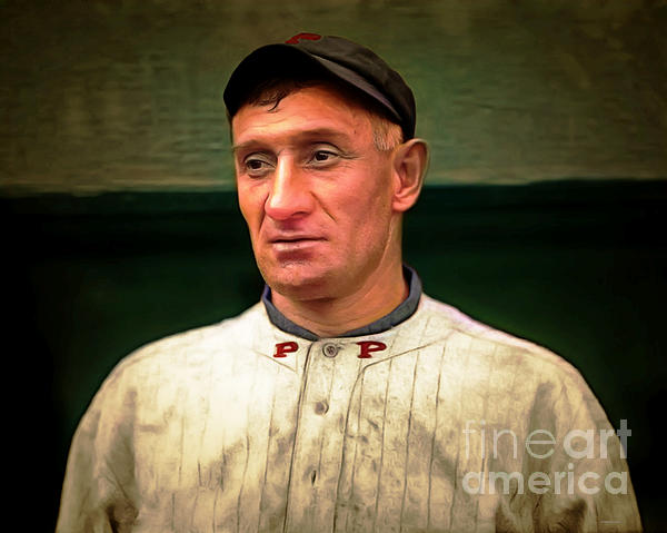 Portrait of Honus Wagner Colorized 20210515 v2 Ornament by