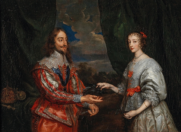 Portrait of King Charles I and Queen Maria Henrietta art Greeting Card ...