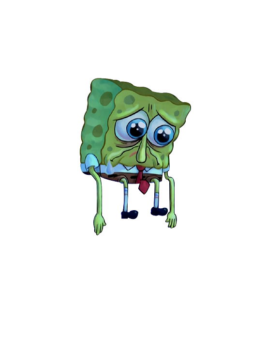 Praying on My Downfall Sad Spongebob Funny Meme Sticker by Katie