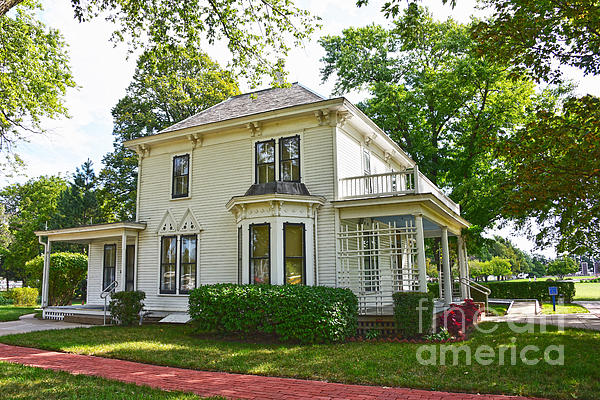 President Eisenhower's Childhood Home Greeting Card by Catherine Sherman