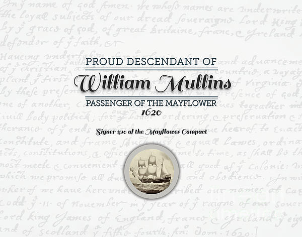 Proud Mayflower Descendant - William Mullins Women's T-Shirt For Sale ...