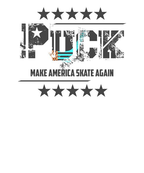 Puck Make America Skate Again Funny Hockey Player T-Shirt