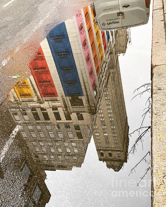 Puddle reflection of Louis Vuitton on Madison Avenue Weekender Tote Bag by  Ian Bouras - Pixels