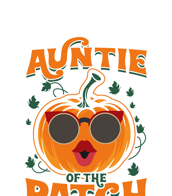 Womens Pumpkin Aunty Of Patch Halloween Family Aunt Auntie Women Sticker  for Sale by shockedsupply44