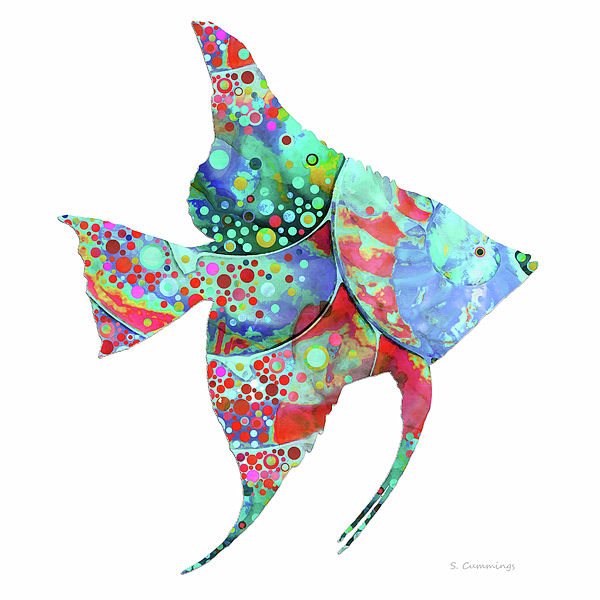 Sharon Cummings - Pure Enchantment Angel Fish Tropical Beach Art