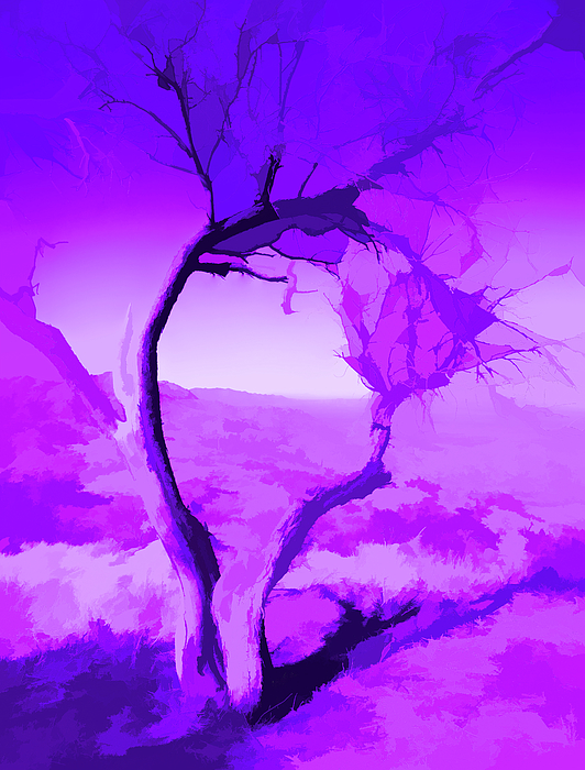 Gerald Mettler - Purple Abstract Tree