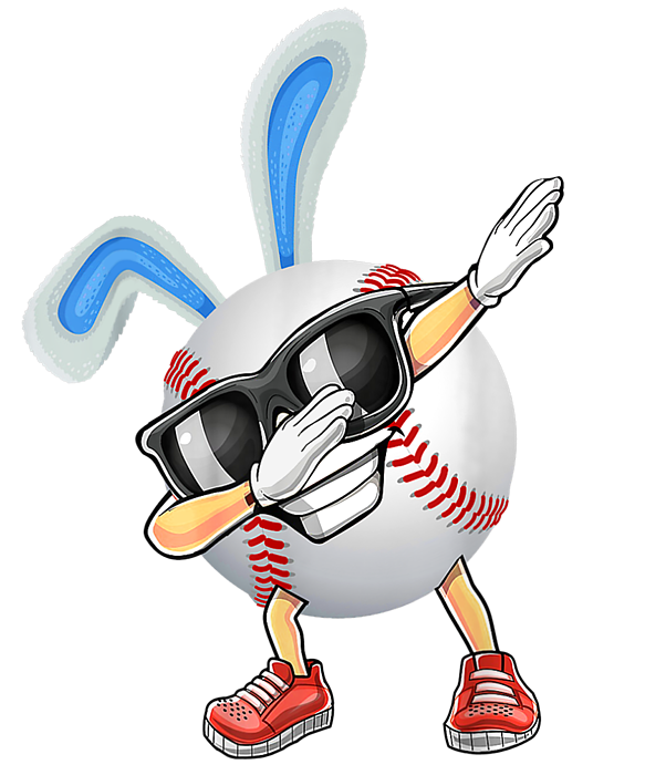 Easter Bunny Baseball Rabbit Pitcher Cute Gift Poster