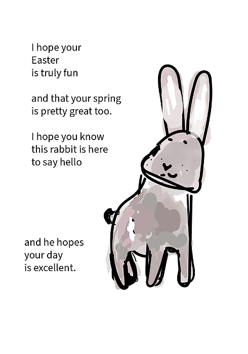 Rabbit Easter Poem Yoga Mat by Ashley Rice - Fine Art America