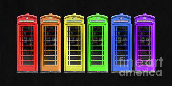 Delphimages Photo Creations - Rainbow London phone booths