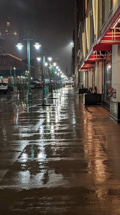 Bryan Dickerson - Rainy Shiny City Streets at Night