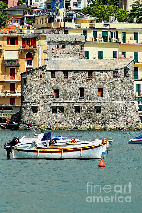 Paolo Signorini - Rapallo - Castle and Boats - Italy