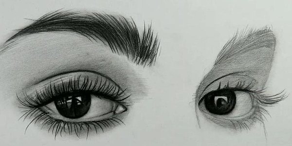 Pencil Sketch Of Eyes by Soumen  DesiPainterscom