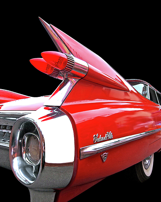 Gill Billington - Red Cadillac Sedan de Ville 1959 Tail Fins