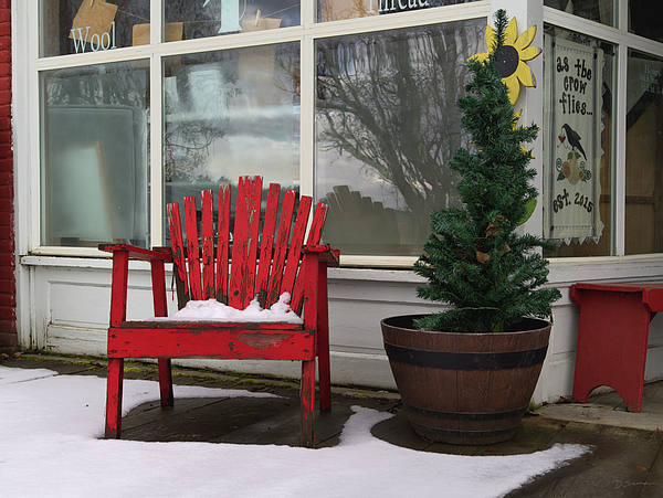 David Sams - Red Chair in Winter