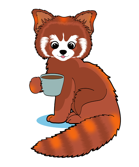 Red Panda With Coffee Gift Cartoon Kawaii Carry All Pouch For Sale By Muc Designs