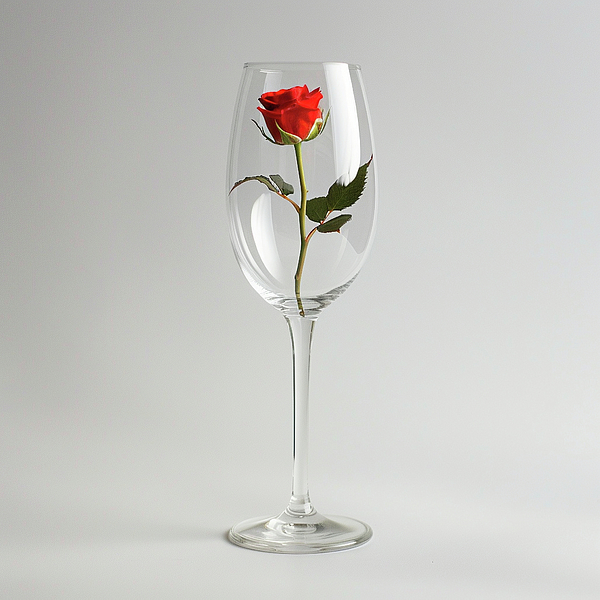 Jose Alberto - Red rose growing inside a glass