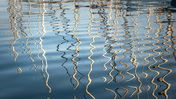 Joan Carroll - Reflections of Boat Masts