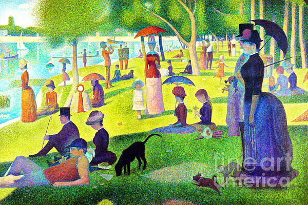 Remastered Art A Sunday Afternoon on the Island of La Grande Jatte by Georges Seurat 20230320b Jigsaw Puzzle