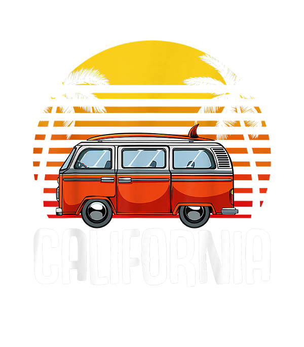California Retro Surf T Shirt Vintage Van Surfer Distressed California Retro Surf T Shirt Vintage Van Surfer Distressed