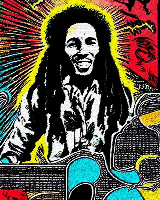 Retro Comic Style Artwork Highly Detailed Bob Marley 11 Greeting Card ...