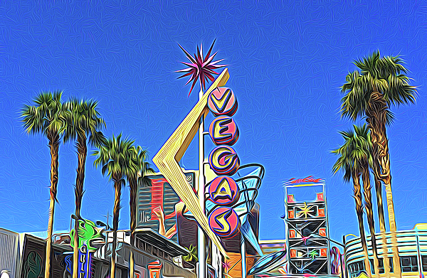 The Fabulous Las Vegas Sign, Retro Vintage Fine Art Photography